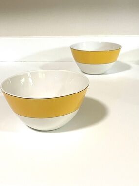 Lenox Kate Spade Rutherford Circle Yellow - All Purpose Bowls 5.75" - Set of 2